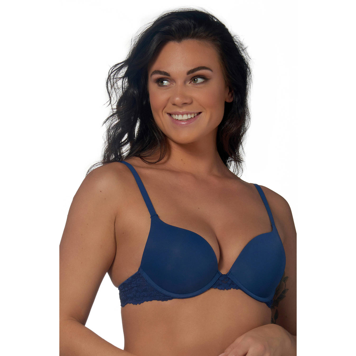 After Eden voorgevormde push-up bh Tess donkerblauw