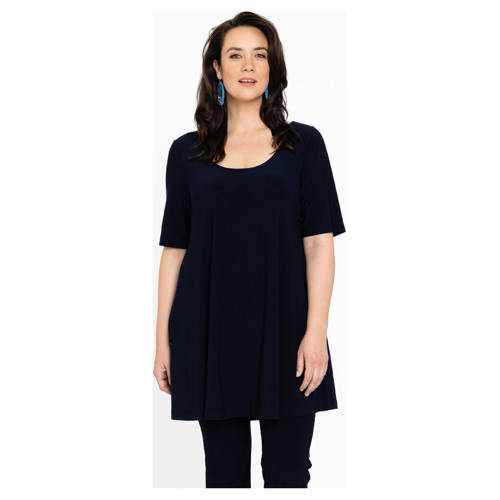 YOEK tuniek DOLCE van travelstof donkerblauw