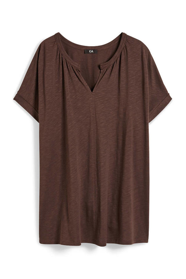 avontuur vertrouwen waar dan ook C&A XL T-shirt bruin | wehkamp