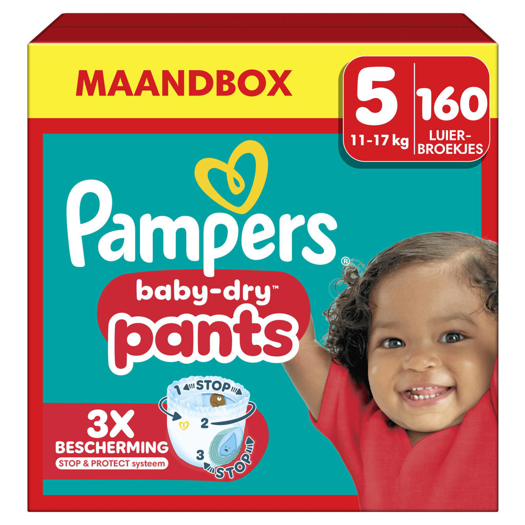 Pampers Baby-Dry Pants Maat 5 maandbox - 160 luierbroekjes - 12kg-17kg