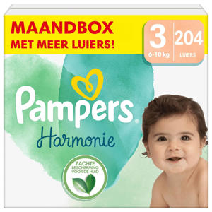 Wehkamp Pampers Harmonie Maat 3 (6-10kg) - 204 luiers maandbox aanbieding