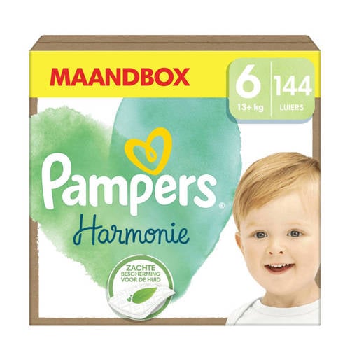 Pampers Harmonie Maat 6 maandbox - 144 luiers - 13kg+