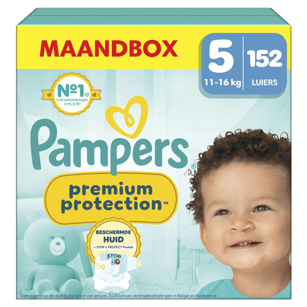 Pampers Premium Protection Maat maandbox 152 luiers 11kg