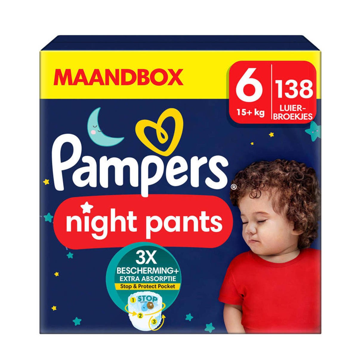 Milieuvriendelijk Discrimineren Reparatie mogelijk Pampers Baby-Dry Pants Night Pants Maat 6 - 138 luiers maandbox | wehkamp