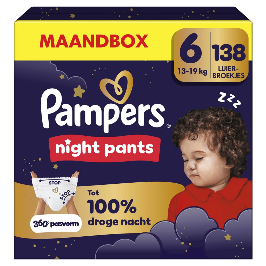 Pampers Baby-Dry Pants Night Pants Maat 6 maandbox - 138 luierbroekjes - 15kg+