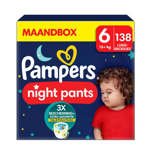 Pampers Baby-Dry Pants Night Pants Maat 6 maandbox - 138 luierbroekjes - 15kg+