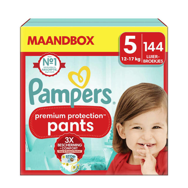 Groet Ongepast eiwit Pampers Premium Protection Pants Maat 5 (12kg - 17kg) - 144 luierbroekjes  maandbox | wehkamp