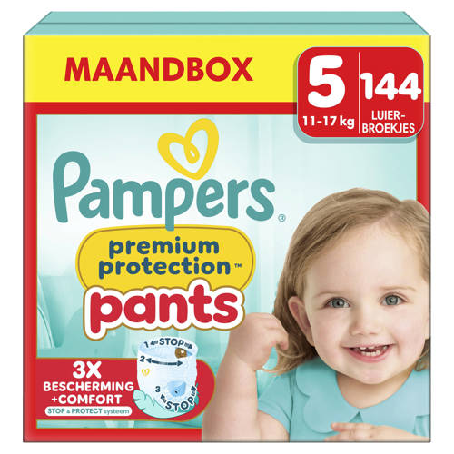 Pampers Premium Protection Pants Maat 5 maandbox - 144 luierbroekjes - 12kg-17kg afbeelding