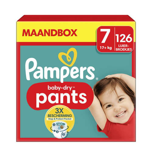 Pampers Baby-Dry Pants Maat 7 (17kg+) - 126 luierbroekjes maandbox