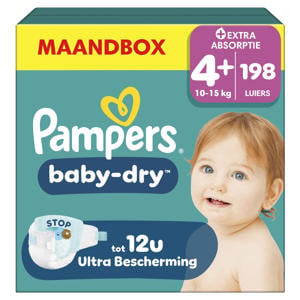 Maat 4+ maandbox - 198 luiers - 10kg-15kg