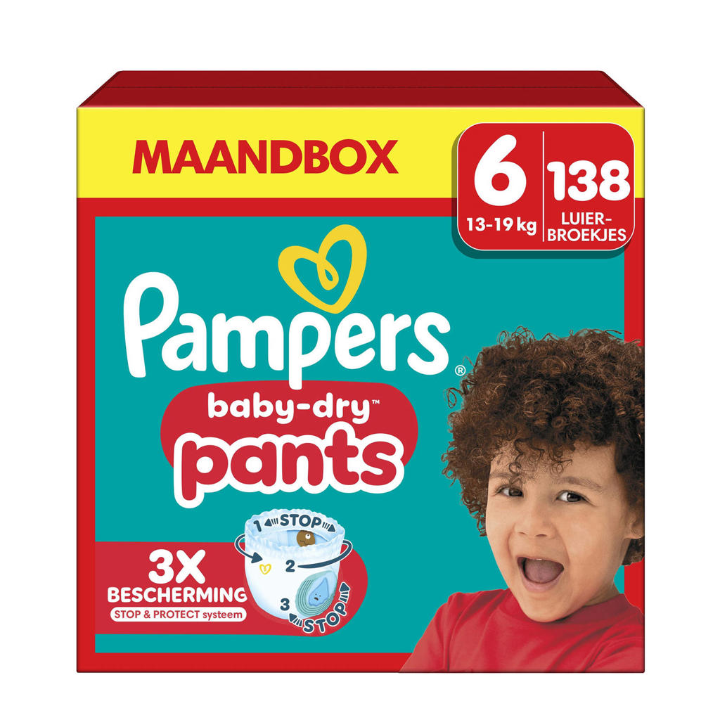 Pampers Baby-Dry Pants Maat 6 maandbox - 138 luierbroekjes - 14kg-19kg