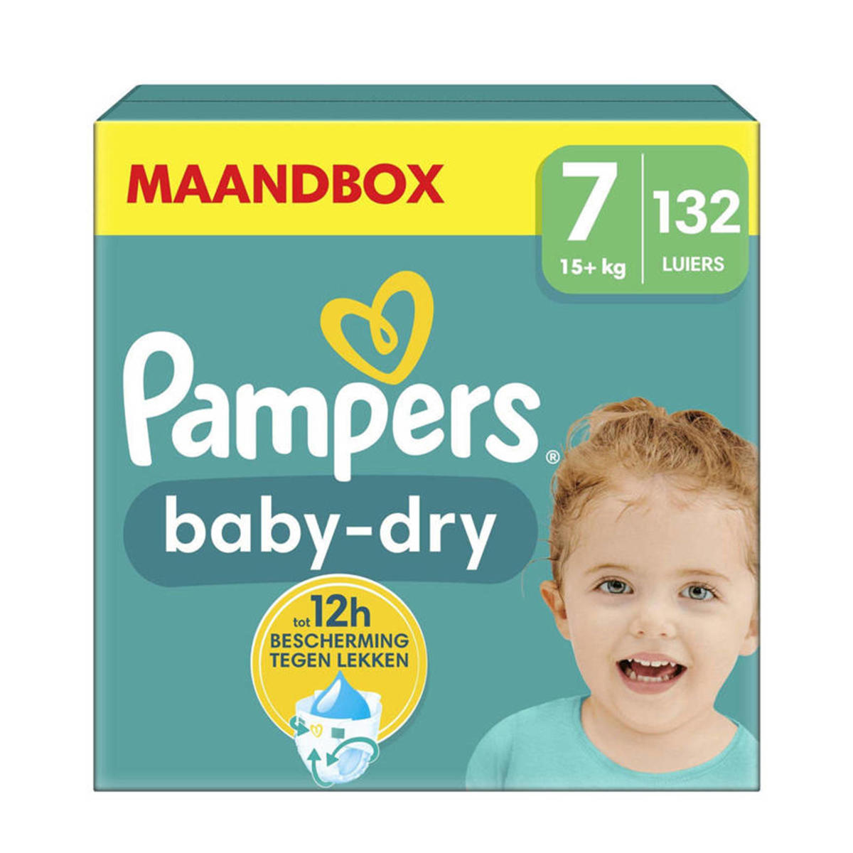 Teken een foto Scheur Schat Pampers Baby-Dry Maat 7 (15kg+) - 132 luiers maandbox | wehkamp