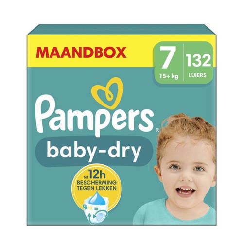 Pampers Baby-Dry Maat 7 maandbox - 132 luiers - 15kg+
