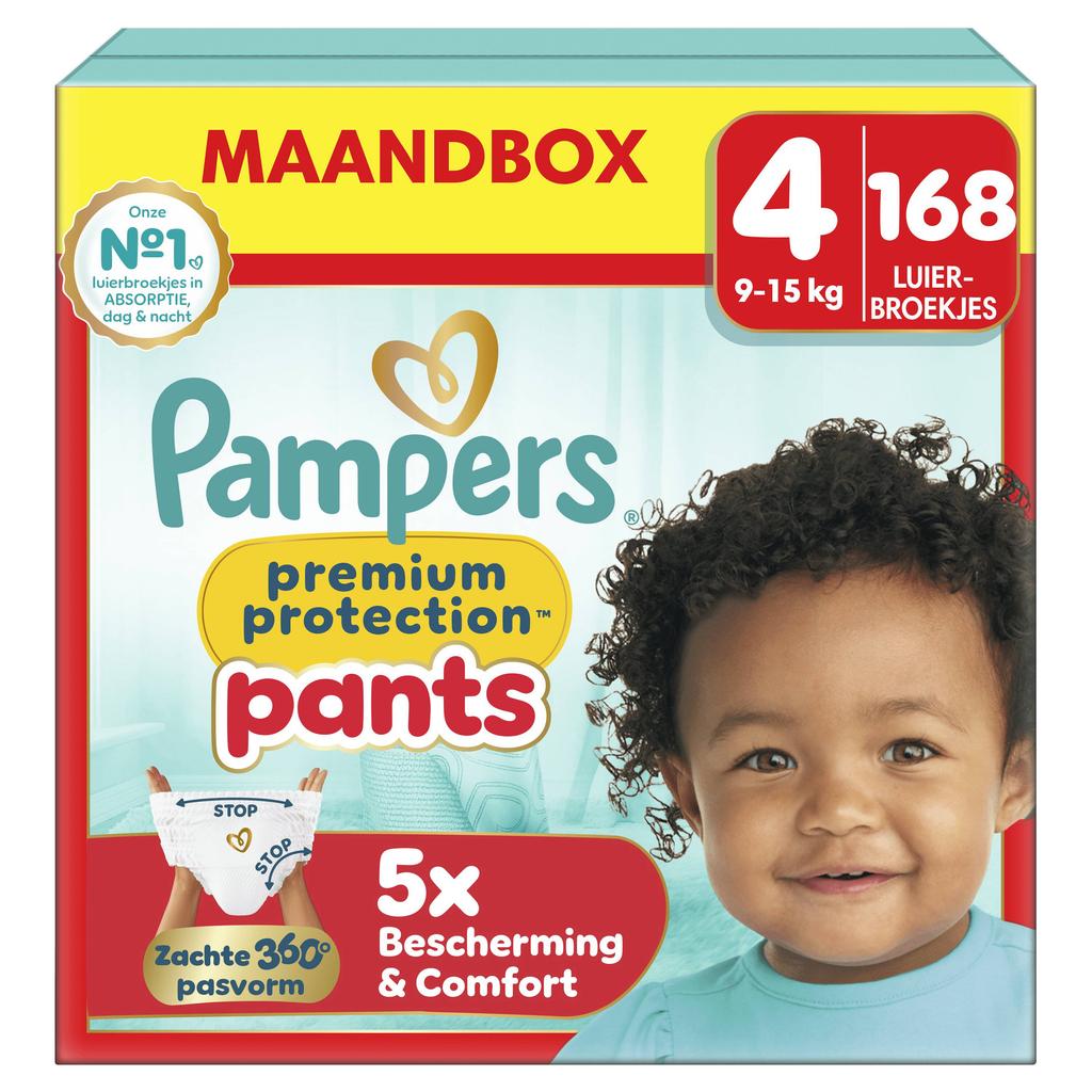 Pampers Premium Protection Pants Maat 4 maandbox - 168 luierbroekjes - 9kg-15kg