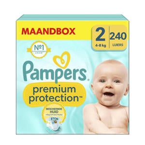 Wehkamp Pampers Premium Protection Maat 2 (4kg-8kg) - 240 luiers maandbox aanbieding