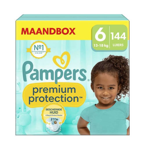 Pampers Premium Protection Maat 6 maandbox - 144 luiers - 13kg-18kg