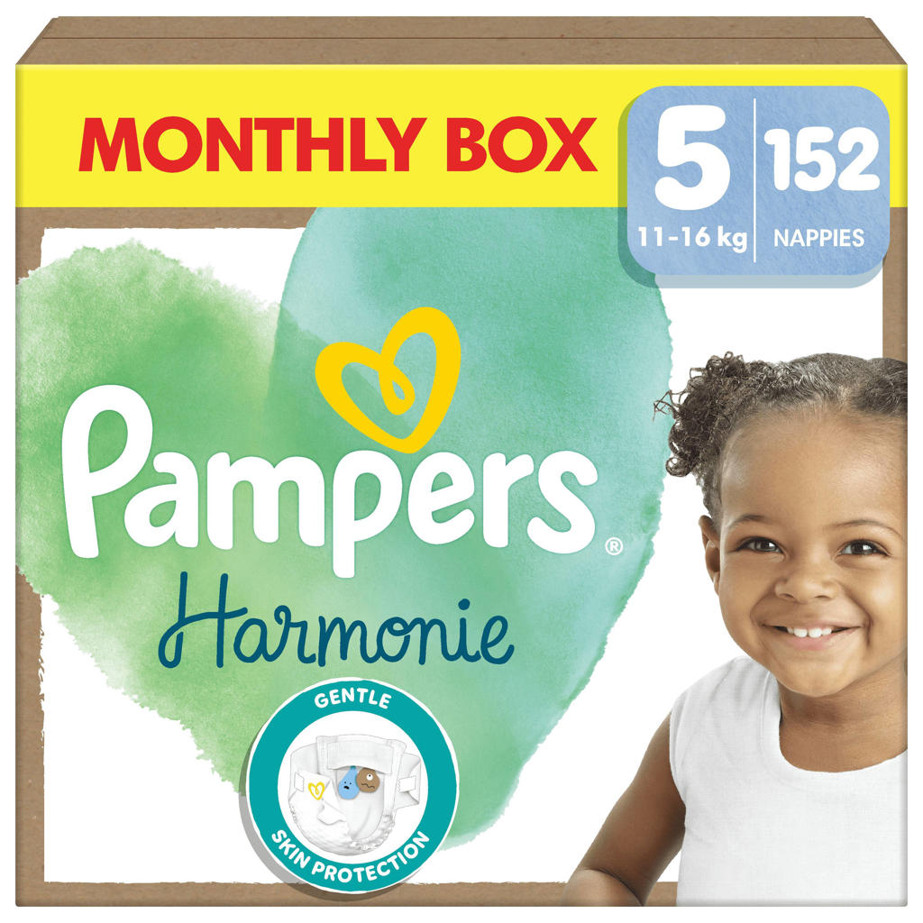Pampers Harmonie Maat 5 maandbox - 152 luiers - 11kg-16kg