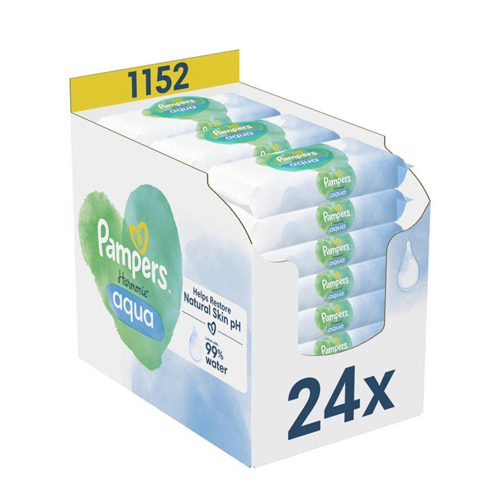 Pampers Harmonie Aqua babydoekjes - 24 x 48 stuks