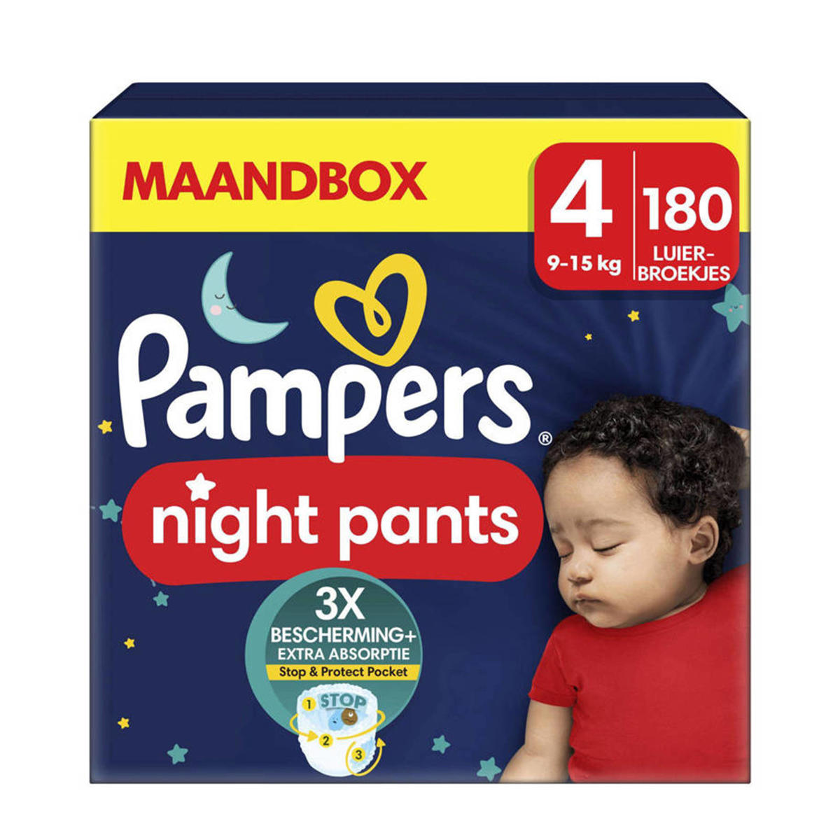 Vloeibaar gaan beslissen Regelmatigheid Pampers Baby-Dry Pants Night Pants Maat 4 - 180 luierbroekjes maandbox |  wehkamp