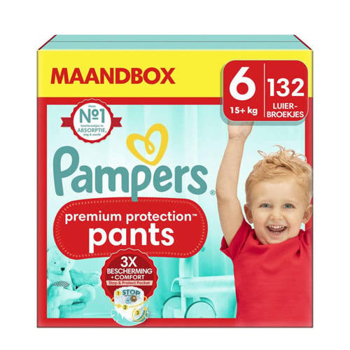 Pampers Premium Protection Pants Maat 6 (15kg+) - 132 luiers maandbox