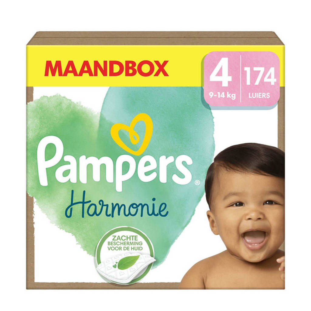 Pampers Harmonie Maat 4 (9-14kg) luiers maandbox |