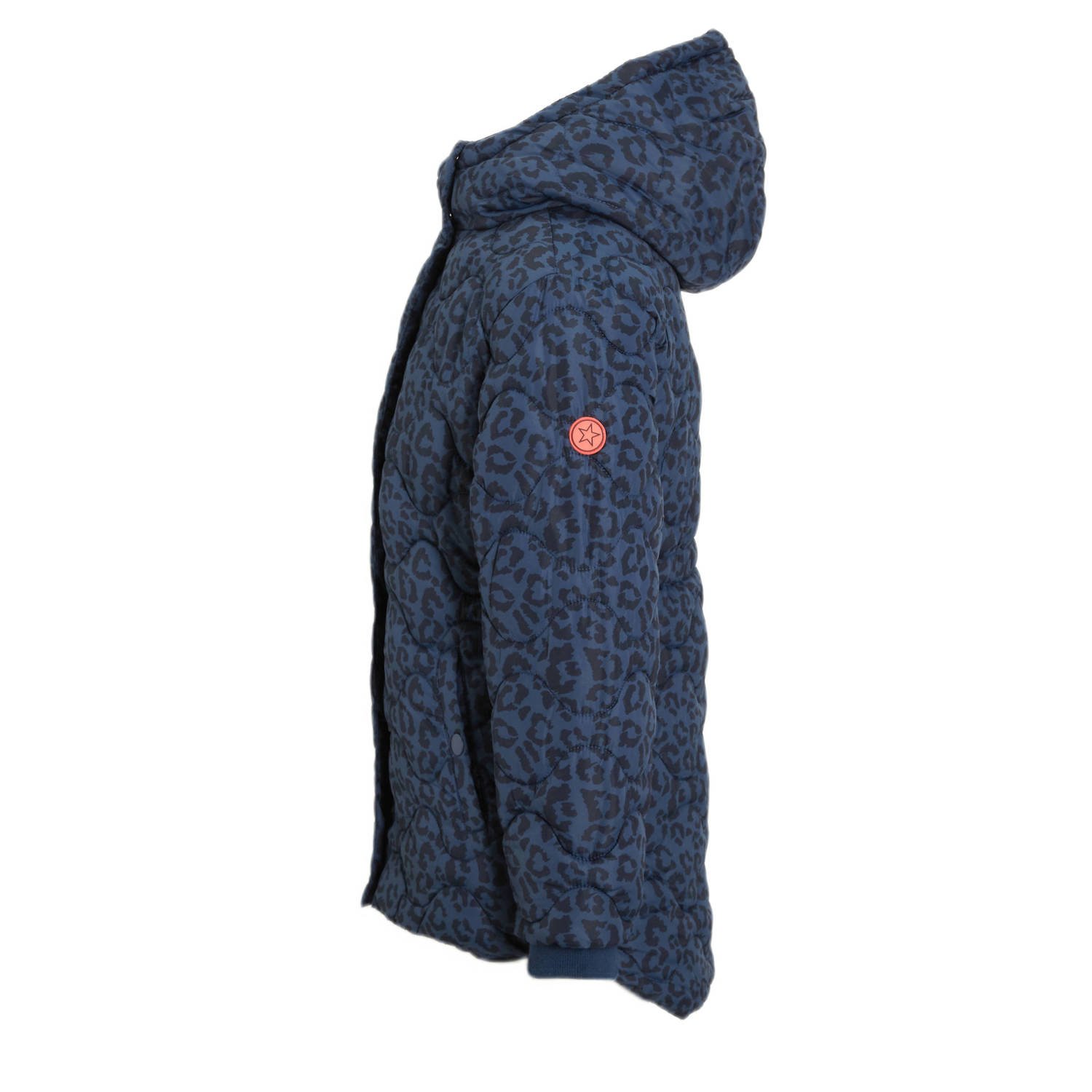 Orange Stars winterjas Natanja met panterprint blauw