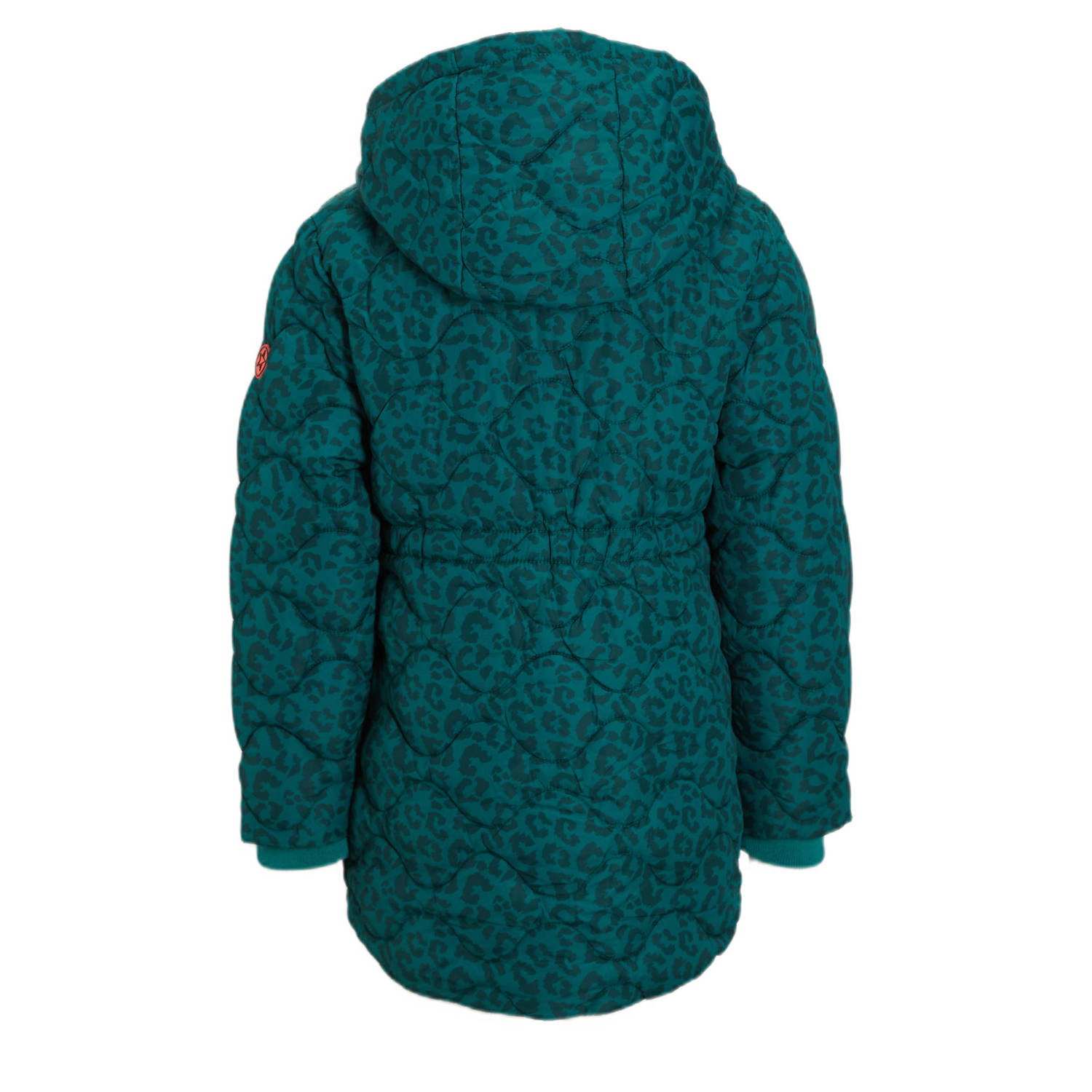 Orange Stars winterjas Natanja met panterprint groen