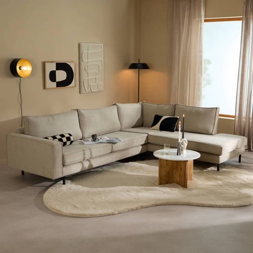 NOUS Living hoekbank rechts Lexington - Beige