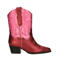 DWRS leren cowboylaarzen roze