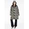 YOEK regenjas met dierenprint zwart/beige