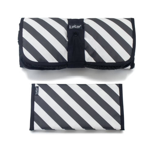 KipKep Napper verschoningsmatje + luieretui Black Stripes afbeelding