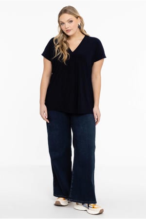 loose fit jeans dark blue denim