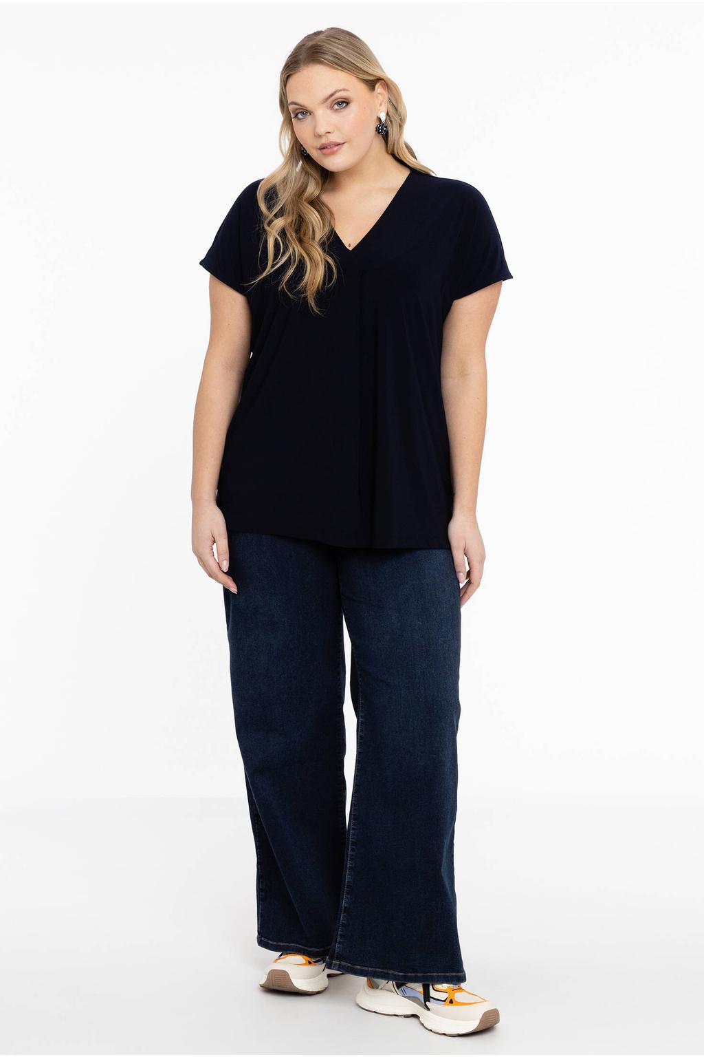 YOEK loose fit jeans dark blue denim