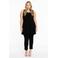 YOEK cropped slim fit tregging DOLCE van travelstof zwart