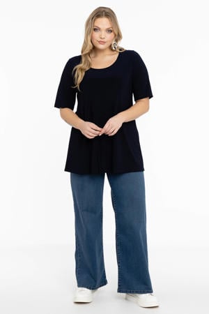 loose fit jeans dark blue denim