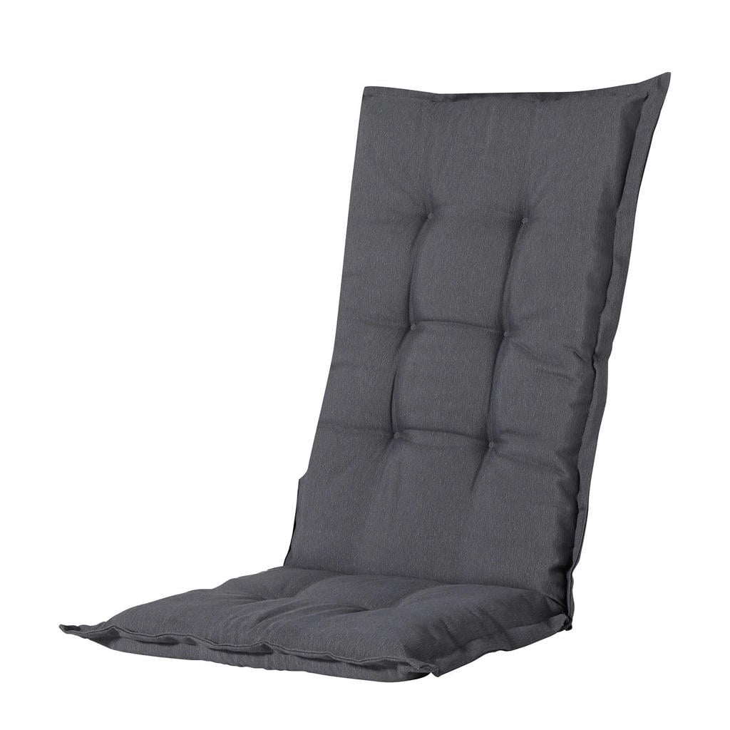 4x Madison Basic Grijs tuinstoelkussen met lage rug | 105cm x 50cm 4x Madison Basic Grijs tuinstoelkussen met lage rug | 105cm x 50cm