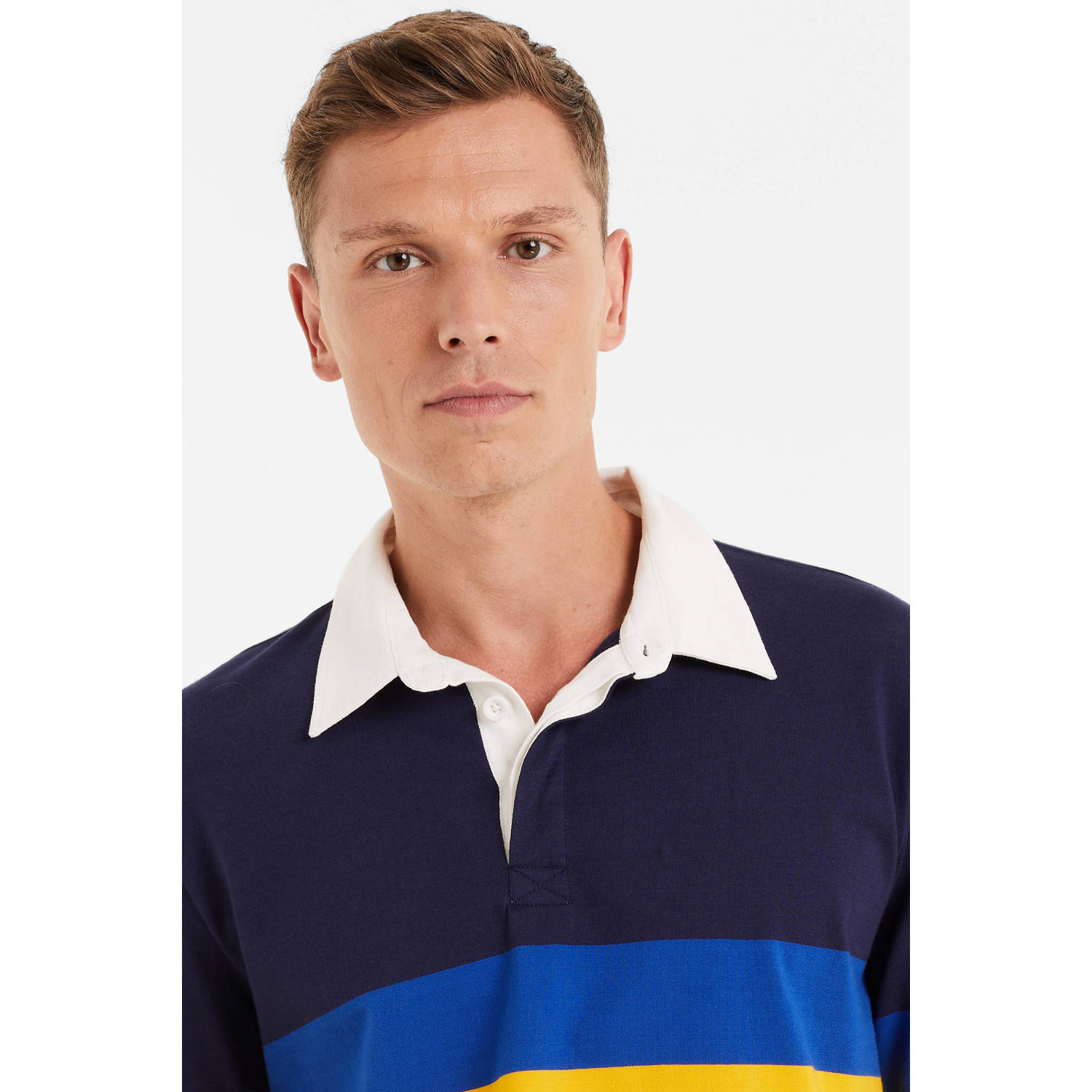 anytime colourblock rugby shirt
