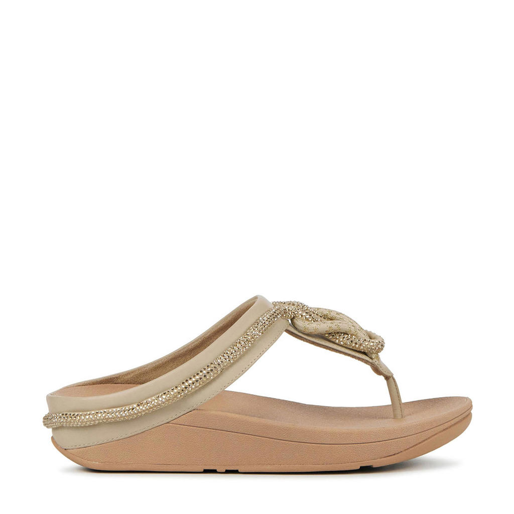 KuaiLu Flip Flops Vrouwen leren teenslippers met steun voor de voetholte voor Zomer Strand Vrouwen Comfortabele Yoga Mat Tanga Sandalen voor Plantaire Fasciitis, Wit EU41