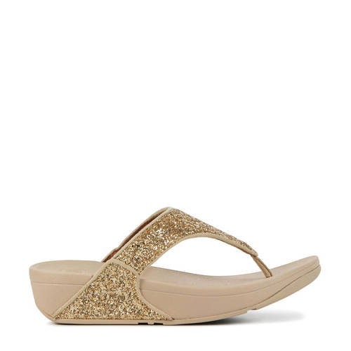 Fitflop TM Lulu Toe Glitter teenslippers met glitters goud - Vergelijk ...