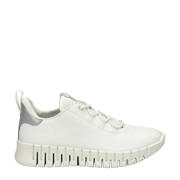 thumbnail: Witte dames Ecco Gruuv leren sneakers met veters en effen