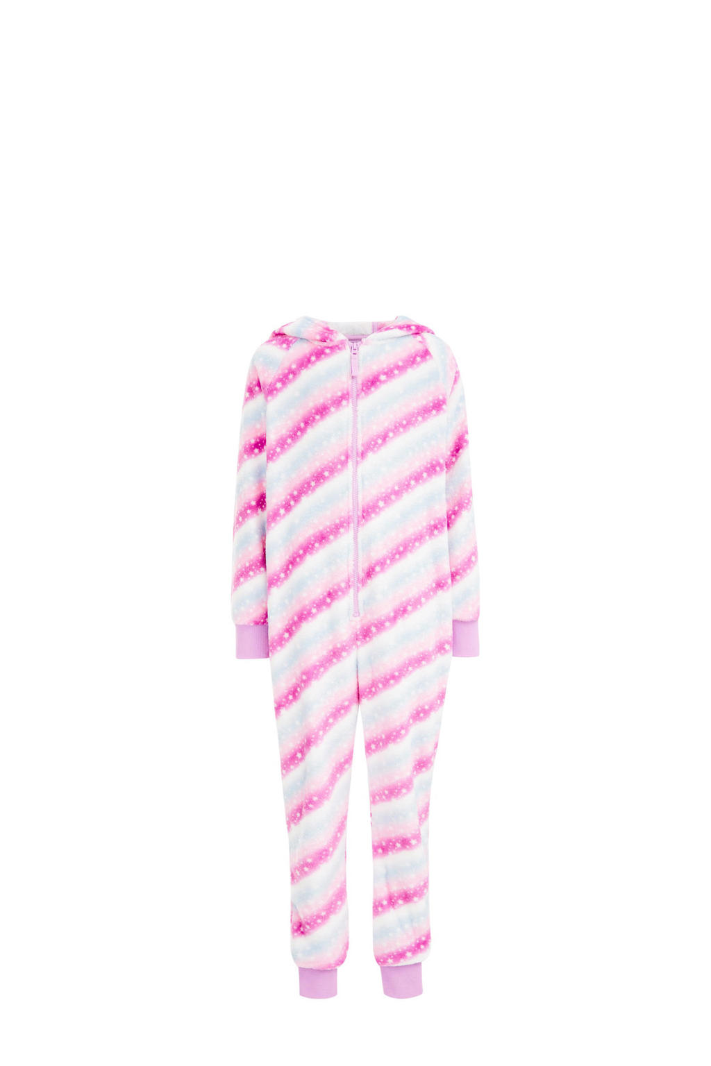 WE Fashion onesie fleece roze wehkamp