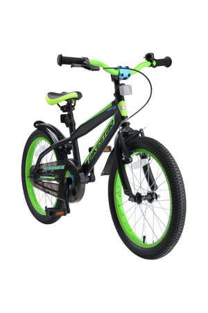 Urban Jungle kinderfiets 18 inch zwart /groen