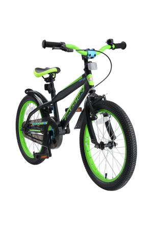Urban Jungle kinderfiets 18 inch zwart /groen