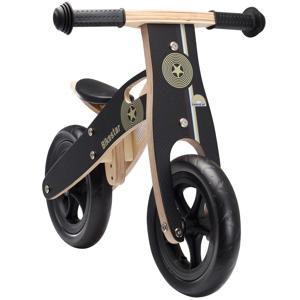 Wehkamp BikeStar houten loopfiets, 10 inch wielen, zwart aanbieding