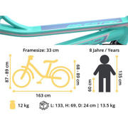thumbnail: BikeStar hardtail MTB kinderfiets 24 inch turquoise /wit, 21 speed