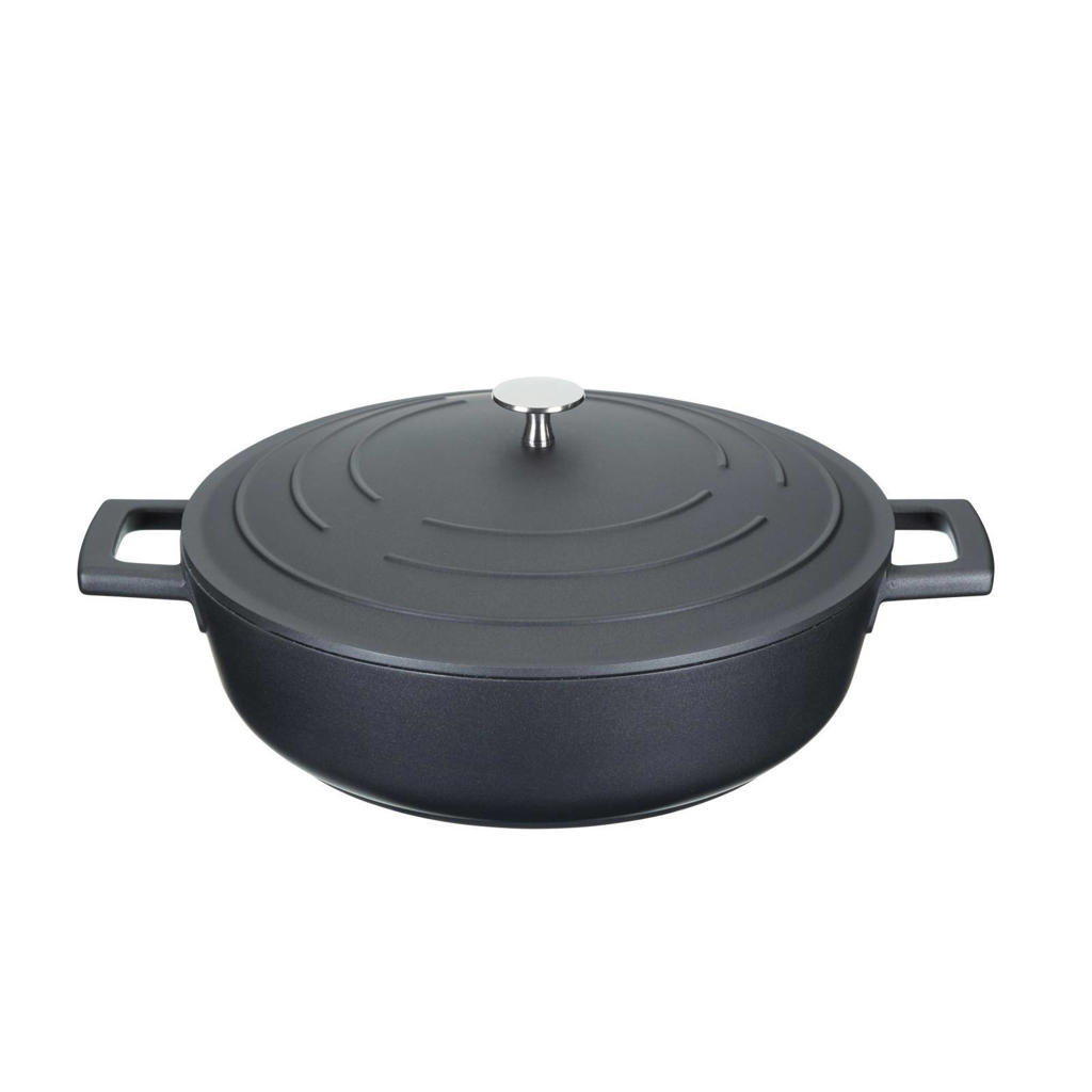 MasterClass gietaluminium braadpan (Ø28 cm) (4L) (lichtgewicht) - zwart