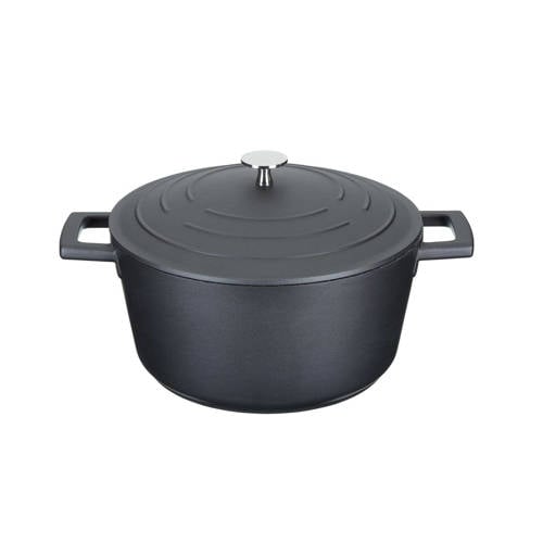 MasterClass gietaluminium braadpan (Ø24 cm) (4L) (lichtgewicht) - zwart - Zwart