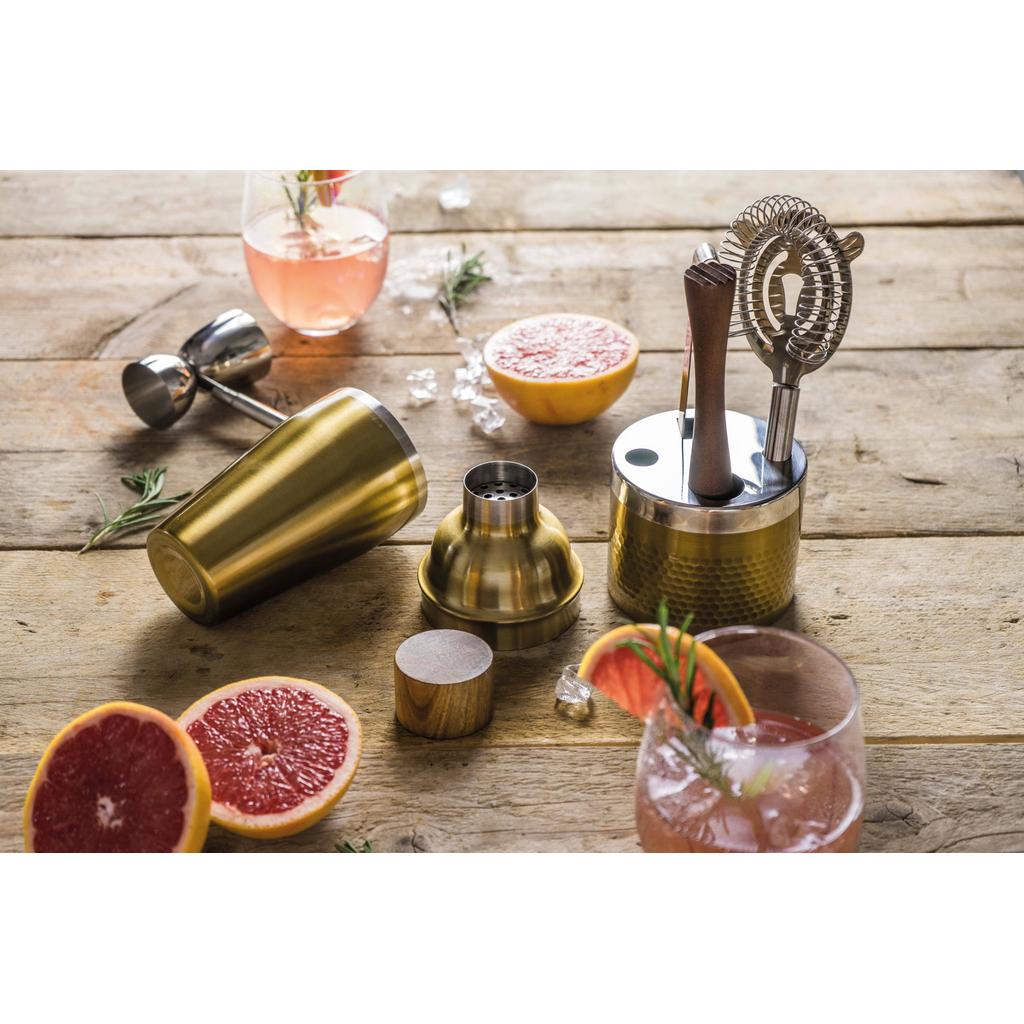 Shaker à Cocktail BAR CRAFT - 500ml Acier Inoxydable Finition Cuivre - Avec Livret De Recettes