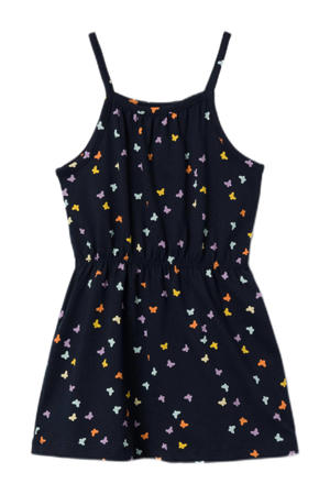 jurk NMFVIGGA met all over print donkerblauw/multicolor