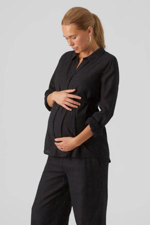 zwangerschaps- en voedingsblouse MLPETRA zwart